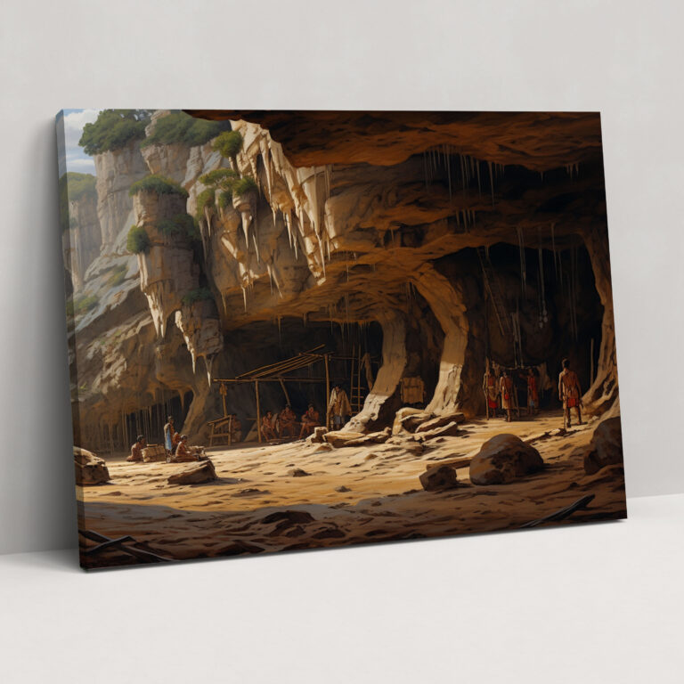 Mesolithic Wall Art - Cave Dwellings & Nomadic Life - Mesolithic, Wall Art, Home Decoration, Humans And Nature