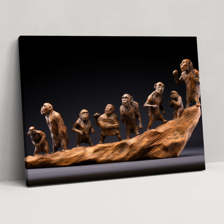 Evolution Of Art Canvas Print - Mesolithic, Canvas, Hand-Carved Figurines, Paleolithic