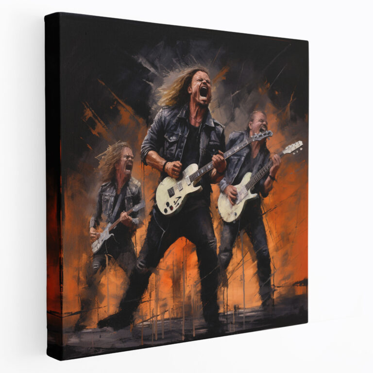 Metallica Wall Art - Gritty Grunge-Style Canvas Print - Metallica, Attitude, Canvas Wall Art, Canvas Print