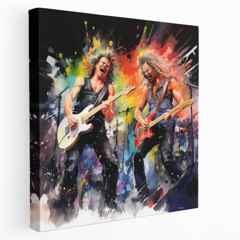 Metallica Live Concert Watercolor Wall Art - Metallica, Canvas Wall Art, Metallica, Canvas Print