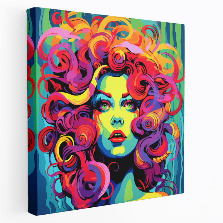 Pop Art Medusa Canvas Print - Medusa, Canvas, Vibrant, Wall Art
