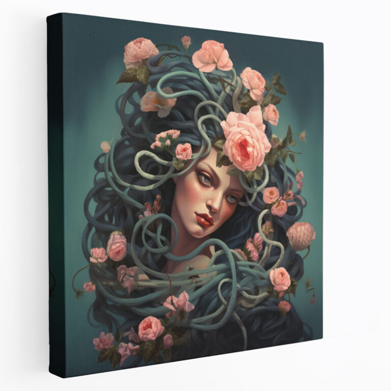 Medusa Floral Wall Art - Medusa, Wall Decoration, Medusa, Bouquet Of Flowers