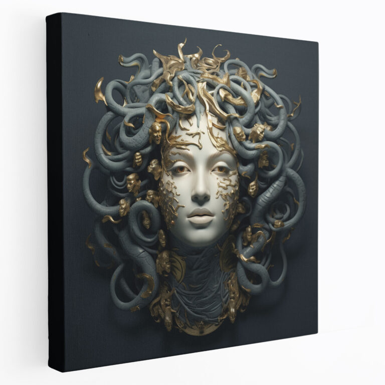 Medusa Greek Sculpture Collage Print - Medusa, Wall Decoration, Modern Twist, Art