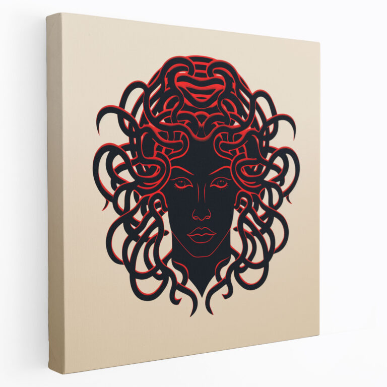 Medusa Geometric Wall Art - Medusa, Home Decoration, Canvas Print, Mystery