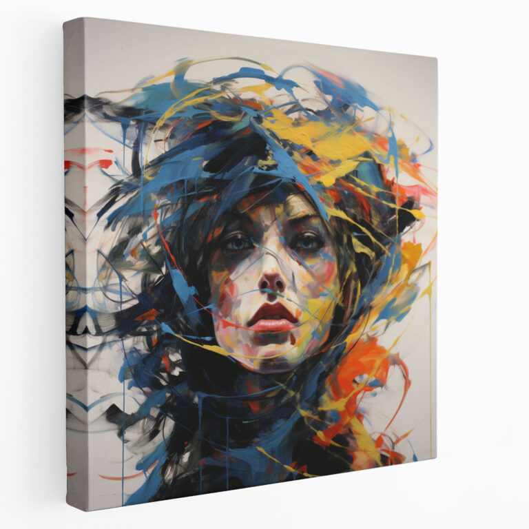 Medusa Expressionist Canvas Print - Medusa, Wall Art, Abstract Expressionist, Depth