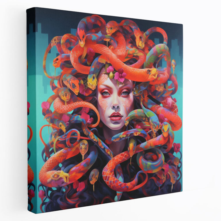 Medusa Canvas Print - Medusa, Canvas, Snakes, Acrylic Painting