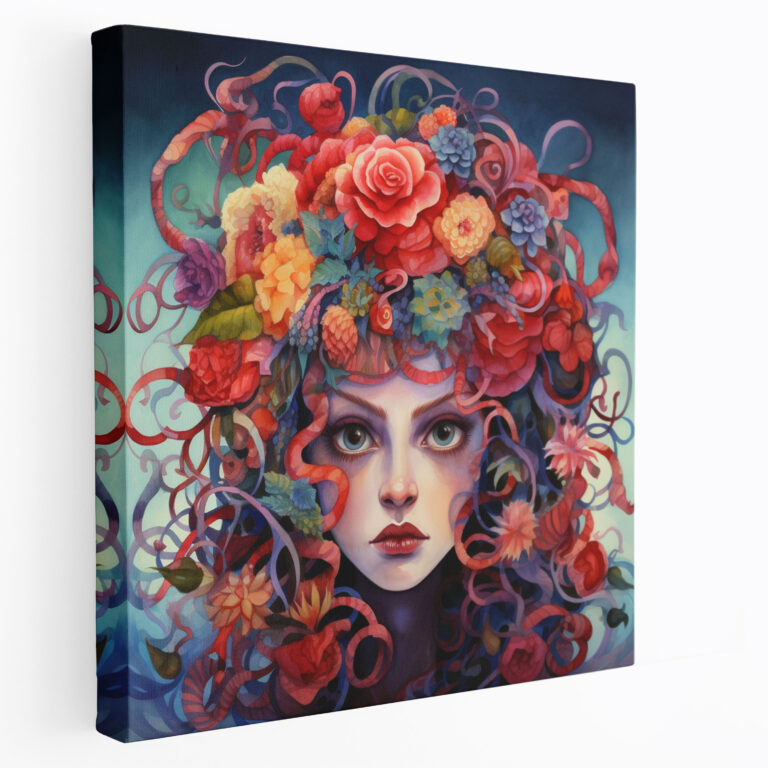 Medusa Canvas Print - Medusa, Wall Art, Medusa, Watercolor Art
