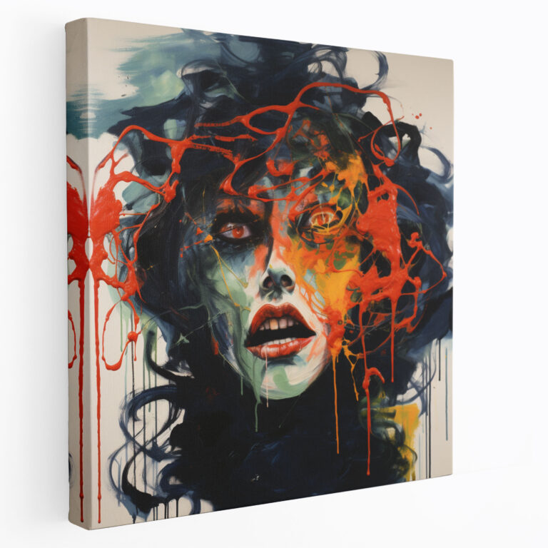 Medusa Wall Decoration - Medusa, Canvas Wall Art, Neo-Expressionist Artwork, Canvas Print