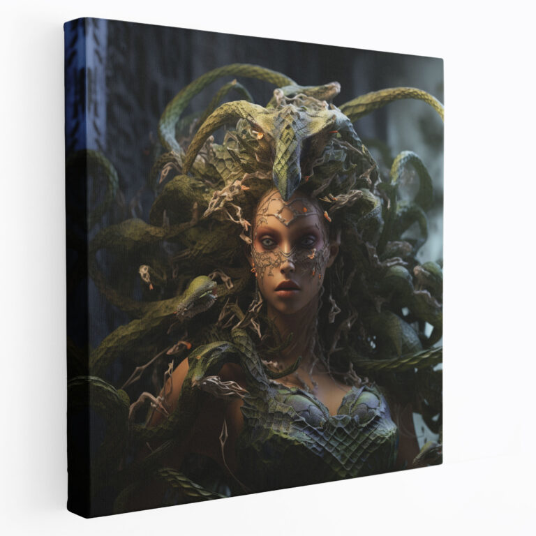 Medusa Canvas Print - Medusa, Digital Illustration, Home Decoration, Canvas Print