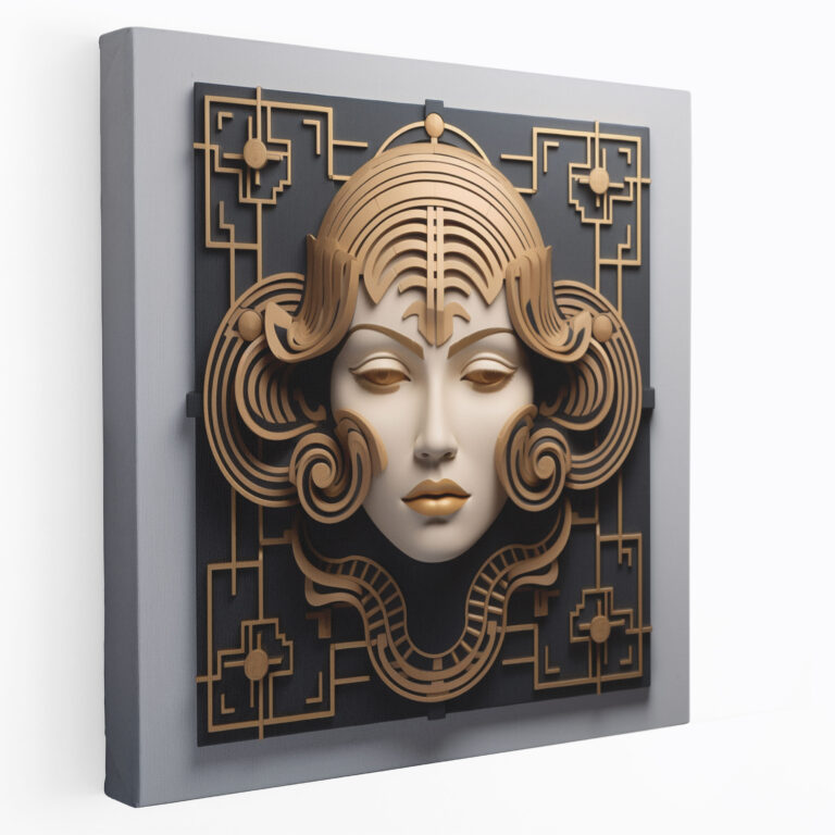 Medusa Wall Decoration - Medusa, Canvas Print, Geometric Patterns, Glamorous Design