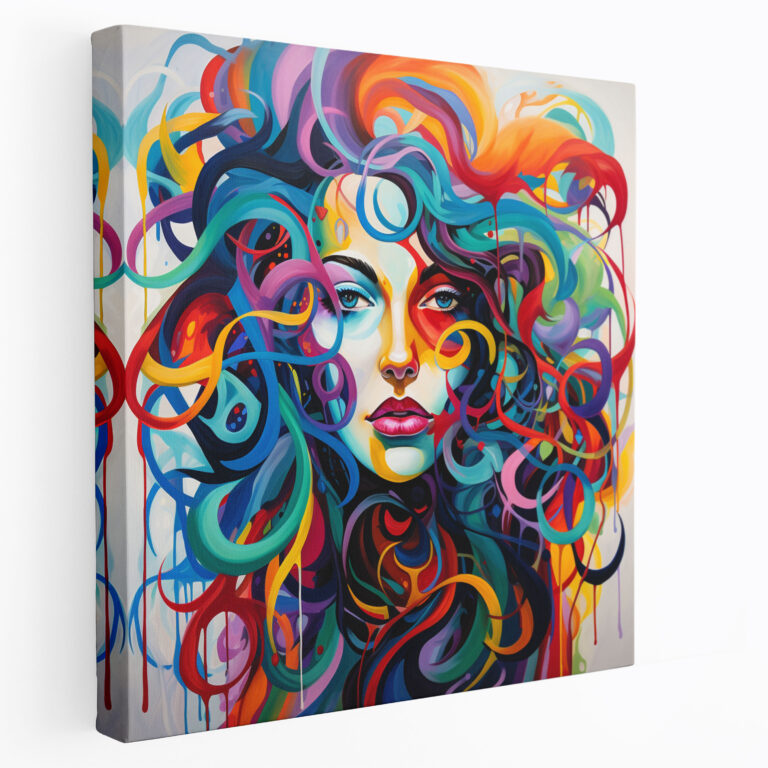 Medusa Abstract Canvas Print - Medusa, Medusa, Wall Decoration, Home Decoration