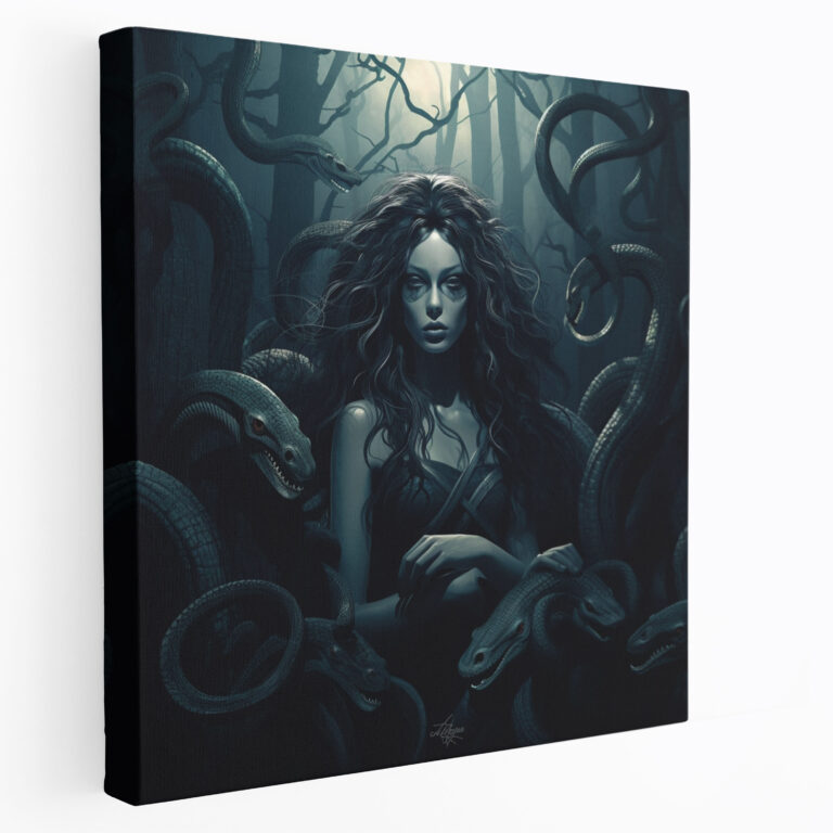 Medusa Darkness Wall Art - Medusa, Home Decoration, Canvas Wall Art, Canvas