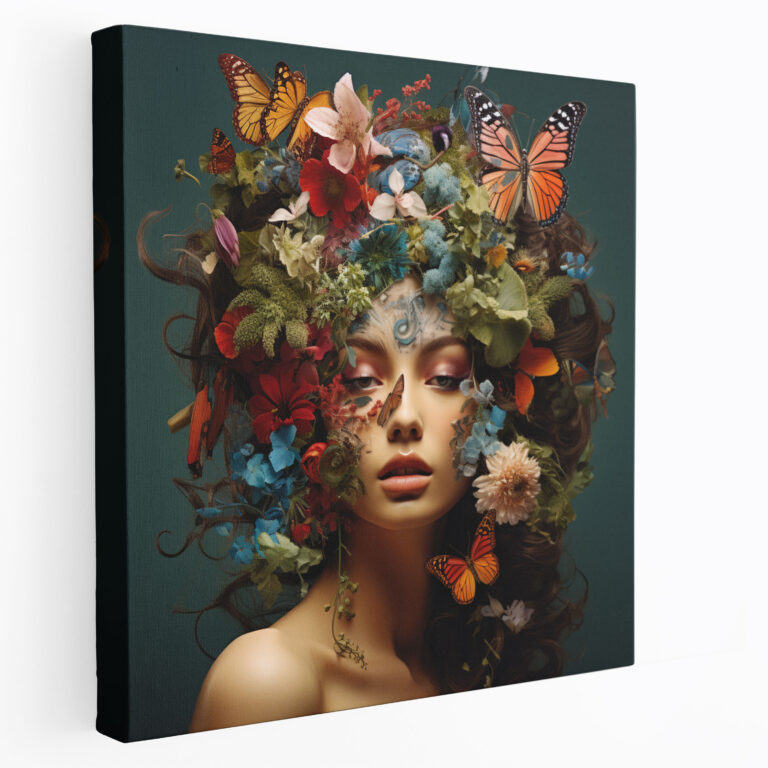 Medusa Surreal Canvas Print - Medusa, Home Decoration, Canvas Wall Art, Nature Elements
