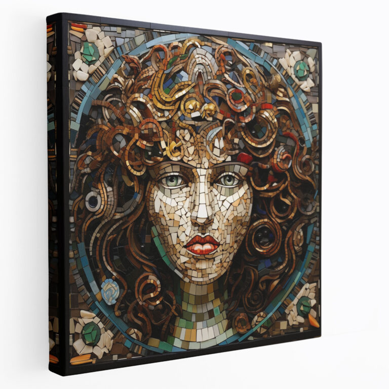 Medusa Mosaic Wall Art - Medusa, Canvas Wall Art, Wall Art, Canvas