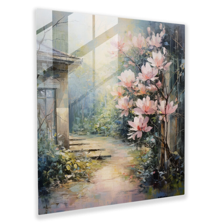 Magnolia Glass Print - Dreamy Garden - Magnolia, Dreamy Atmosphere, Magnolia, Home Decoration