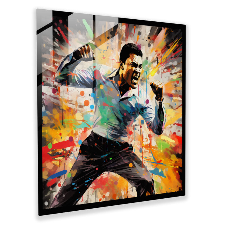 Muhammad Ali Mosaic Glass Print - Muhammad Ali, Glass Print, Wall Decoration, Glass Art