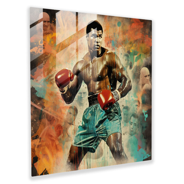 Muhammad Ali Glass Print - Muhammad Ali, Glass Art, Wall Decoration, Glass Print
