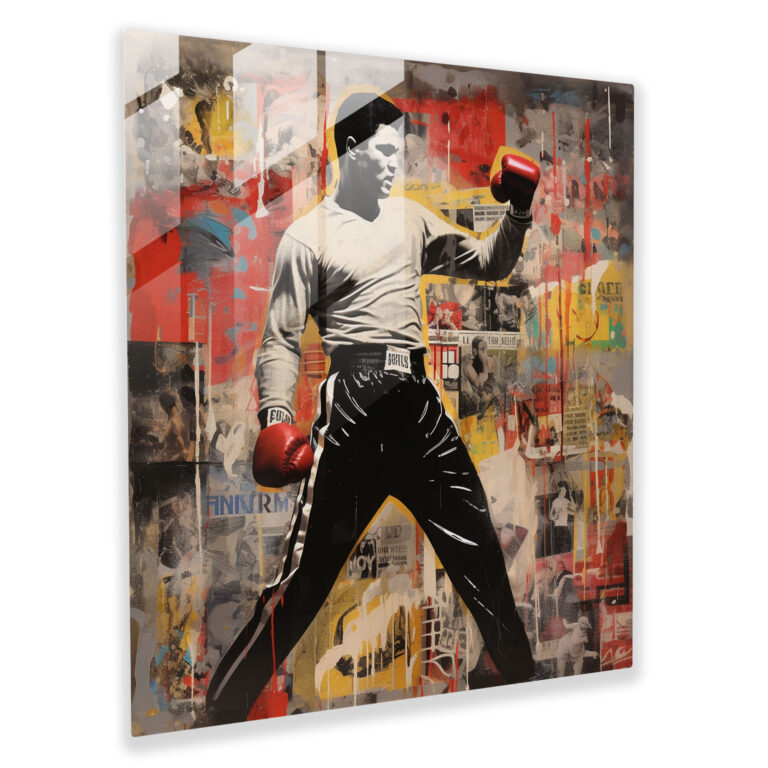 Legendary Muhammad Ali Glass Print - Muhammad Ali, Legendary, Glass Art, Home Decoration