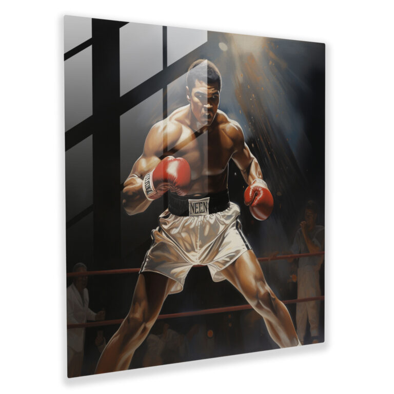 Muhammad Ali Glass Art - Muhammad Ali, Glass Art, Glass Print, Exceptional Attention To Detail