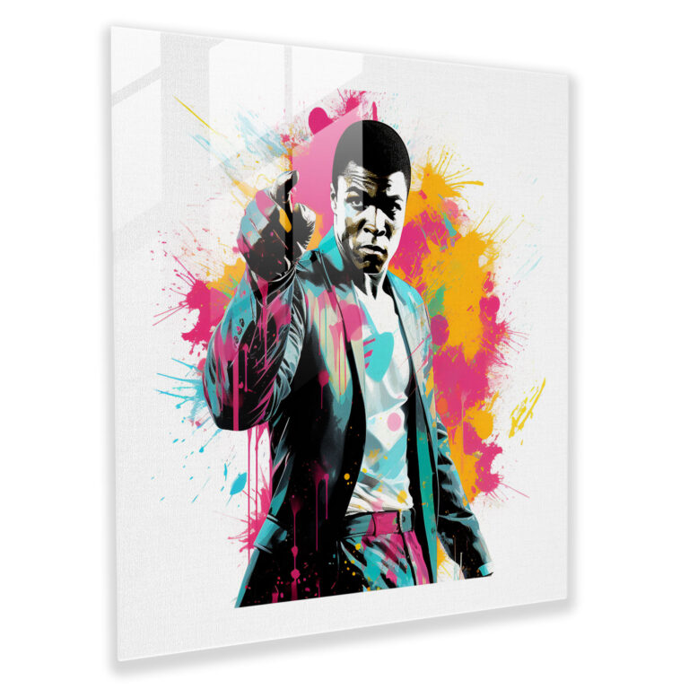 Muhammad Ali Modern Art Glass Print - Muhammad Ali, Glass Art, Wall Decoration, Glass Print