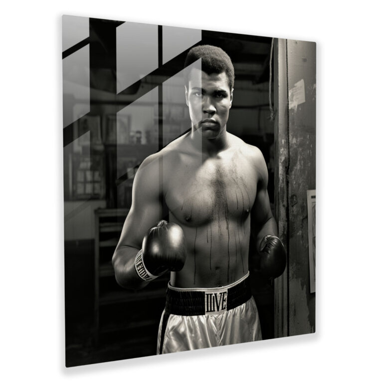 Muhammad Ali Glass Print - Muhammad Ali, Glass Art, Home Decoration, Glass Print