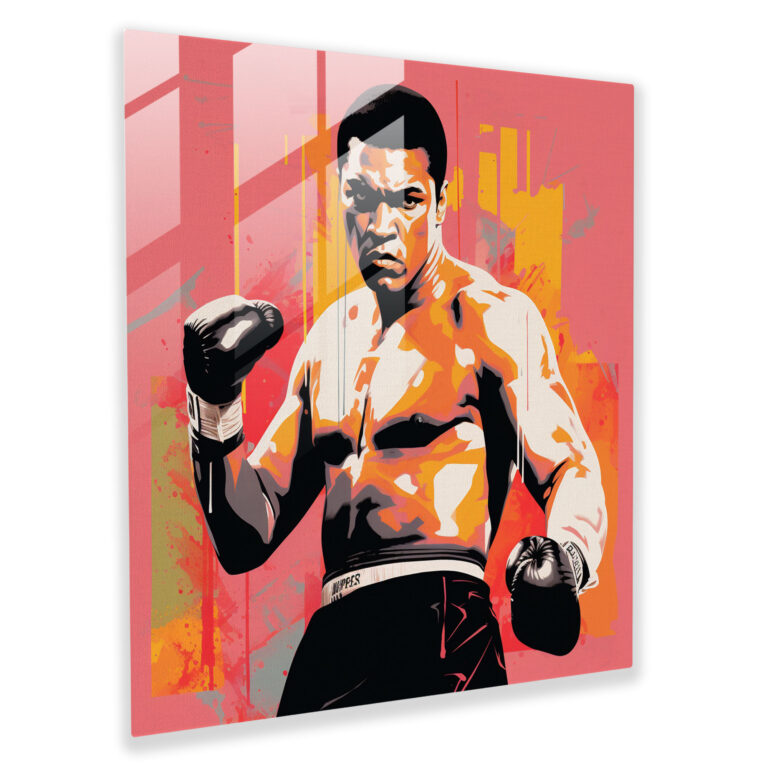 Muhammad Ali Pop Art Glass Print - Muhammad Ali, Glass Print, Glass Art, Muhammad Ali