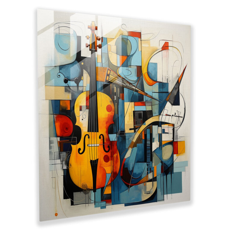 Symphonic Fragments Glass Print - Abstract Wall Decoration