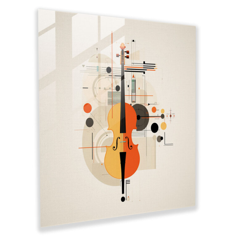 Harmonic Geometry Glass Print - Minimalistic Wall Decor
