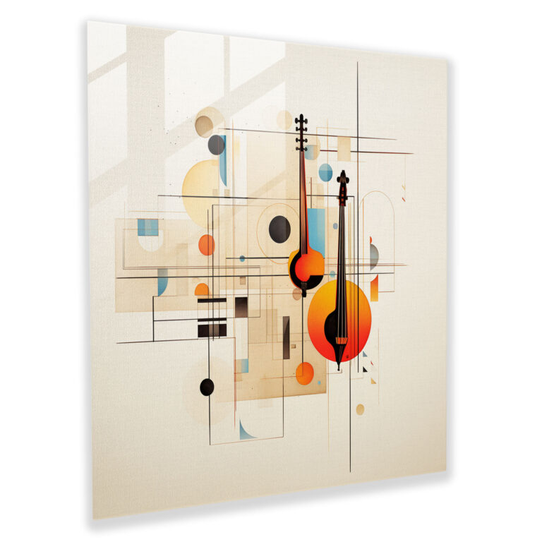 Harmony of Music Glass Print