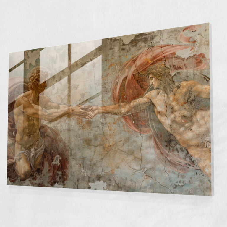 Michelangelo Glass Print Wall Decoration - Michelangelo, Michelangelo, Wall Decoration, Glass Print