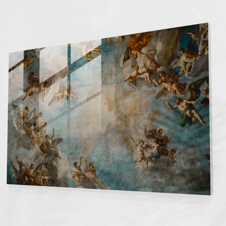 Michelangelo Glass Print Modern Art - Michelangelo, Wall Decoration, Glass Art, Modern Art