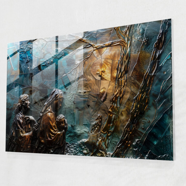 Michelangelo Biblical Majesty Glass Wall Art - Michelangelo, Glass Art, Modern Art, Home Decoration
