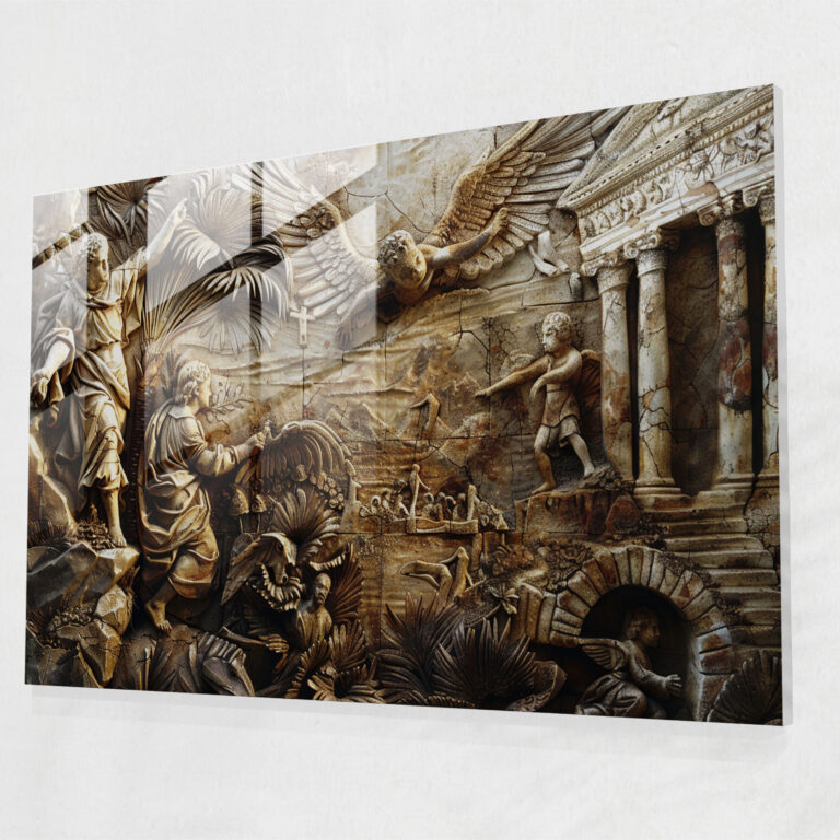Michelangelo Glass Wall Art - Michelangelo, Wall Decoration, Michelangelo, Glass Art