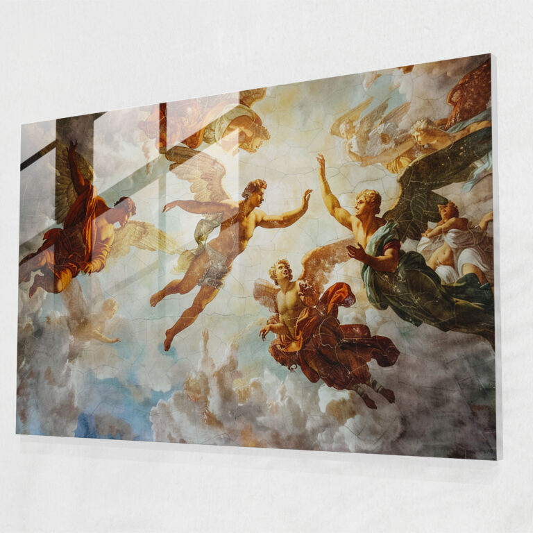 Michelangelo Glass Wall Art - Mythological Scene - Michelangelo, Glass Art, Home Decoration, Michelangelo