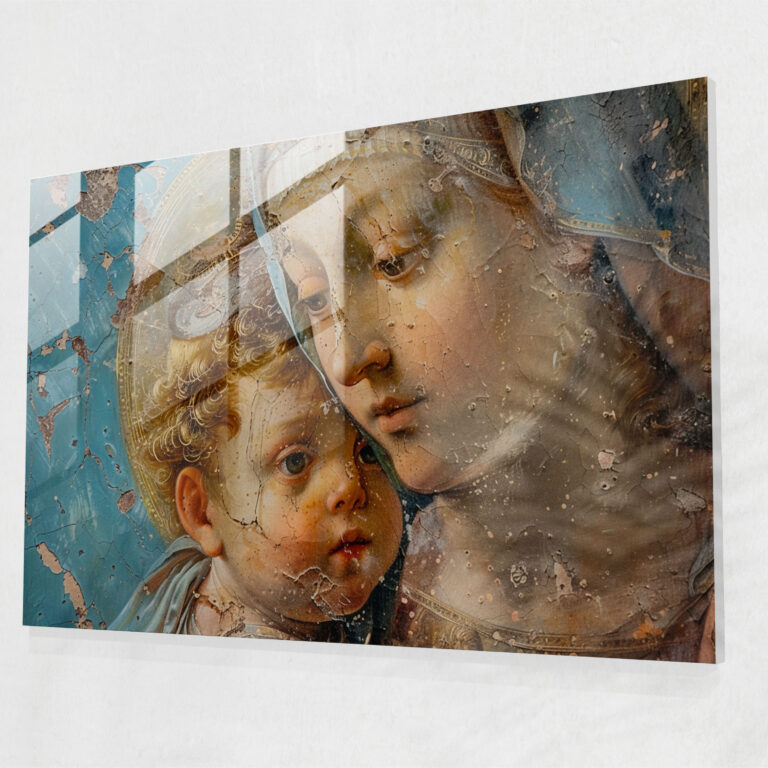 Michelangelo Home Decoration Glass Print - Michelangelo, Glass Art, Michelangelo, Glass Wall Art
