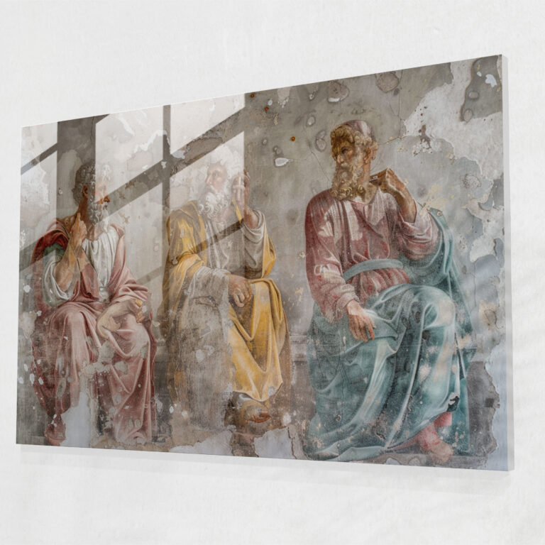 Michelangelo Wall Decoration Glass Art - Michelangelo, Wall Decoration, Home Decoration, Glass Art