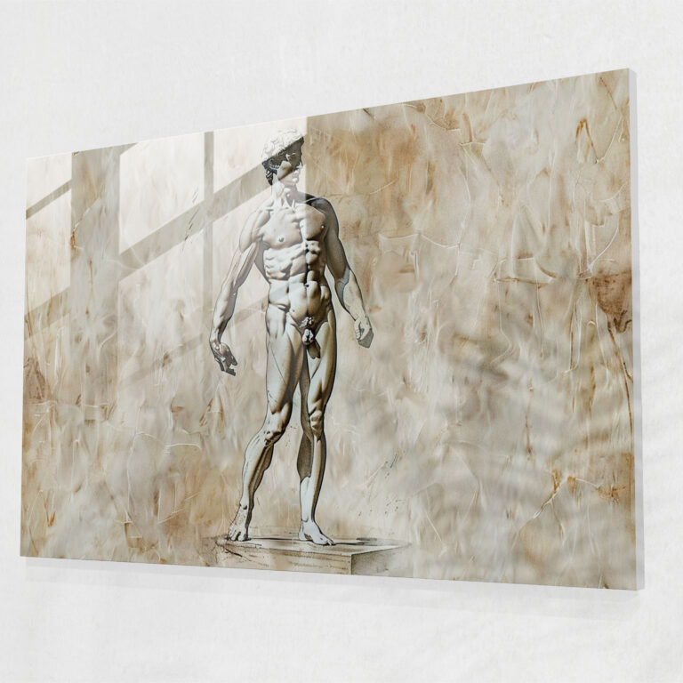 Michelangelo Glass Print Wall Decoration - Michelangelo, Modern Art, Wall Decoration, Glass Print