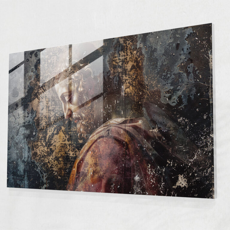Michelangelo Glass Print Glass Art - Michelangelo, Home Decoration, Glass Wall Art, Glass Print