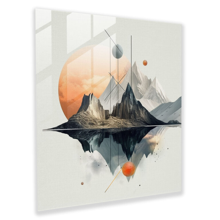 Middle Earth Glass Wall Art - Geometric Landscapes - Middle Earth, Glass Art, Wall Decoration, Home Decoration