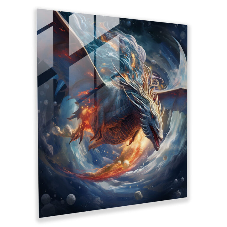 Middle Earth Glass Print - Celestial Soar - Middle Earth, Modern Art, Glass Art, Skies