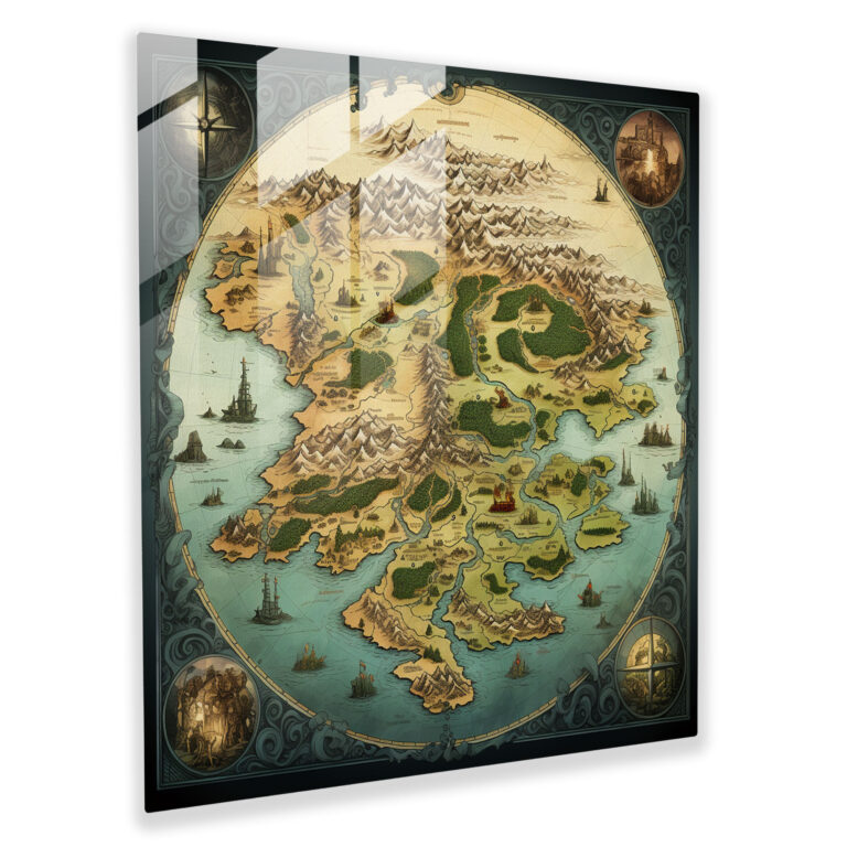 Middle Earth Glass Wall Art - Middle Earth, Glass Wall Art, Glass Print, Home Decoration