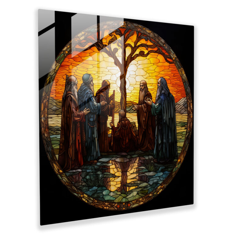 Middle Earth Glass Print - Middle Earth, Home Decoration, Stained Glass, Glass Wall Art