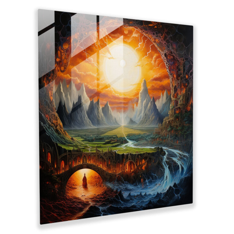 Middle Earth Glass Print - Middle Earth, Glass Art, Modern Art, Glass Print