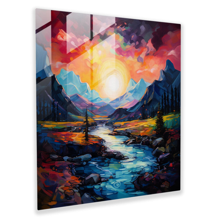 Middle Earth Landscapes Glass Print - Middle Earth, Vibrant Colors, Landscapes, Home Decoration