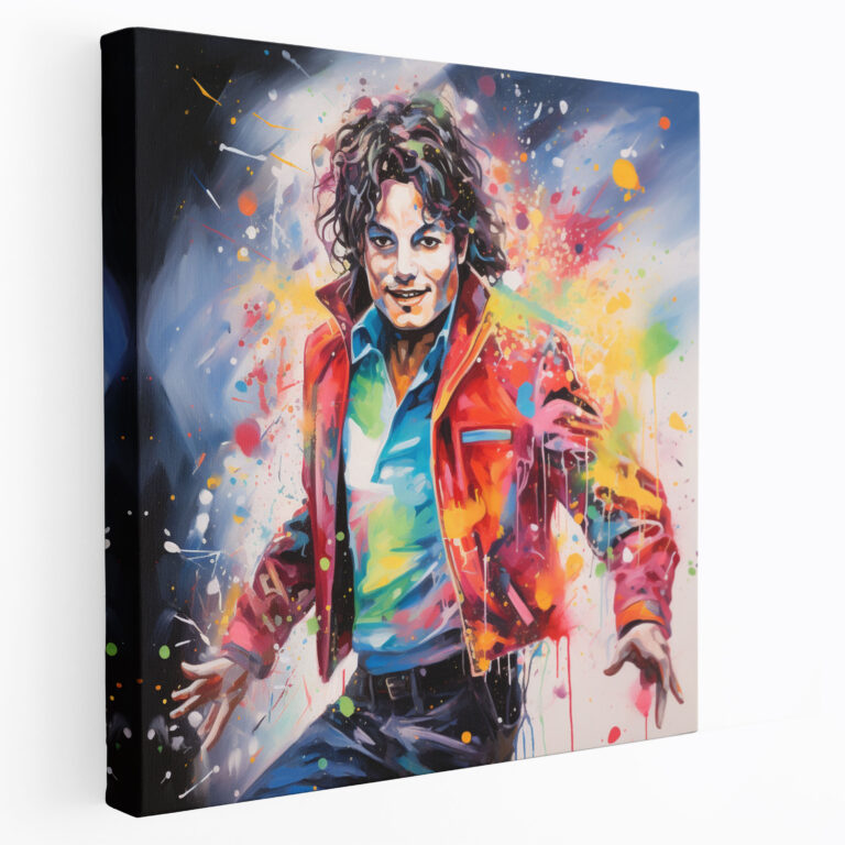 Michael Jackson Canvas Print - Colorful Graffiti Wall Decoration - Micheal Jackson, Vibrant Colors, Wall Art, Home Decoration