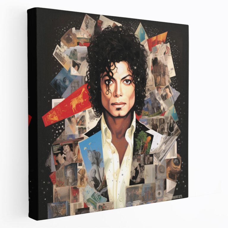 Michael Jackson Canvas Print - Album Covers Collage - Micheal Jackson, Album Covers, Home Decoration, Canvas Print