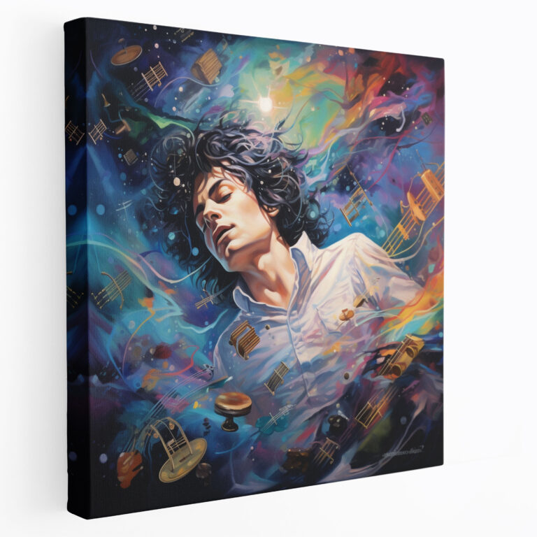 Michael Jackson Canvas Print - Sea Of Musical Notes - Micheal Jackson, Whimsical Colors, Canvas Wall Art, Wall Art