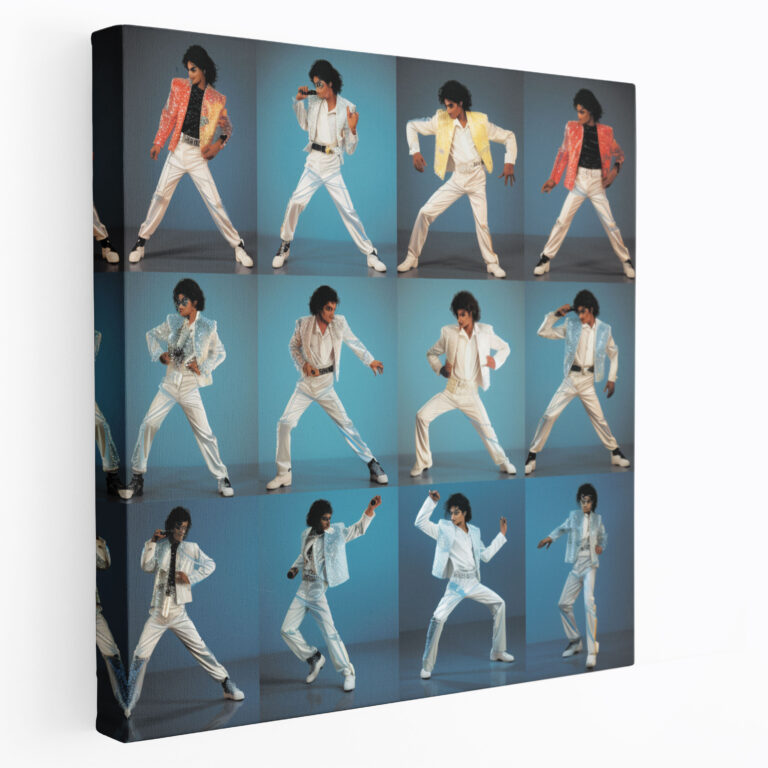 Micheal Jackson Wall Decoration - Dynamic Dance Collage - Micheal Jackson, Inspire, Iconic Dance Poses, Micheal Jackson