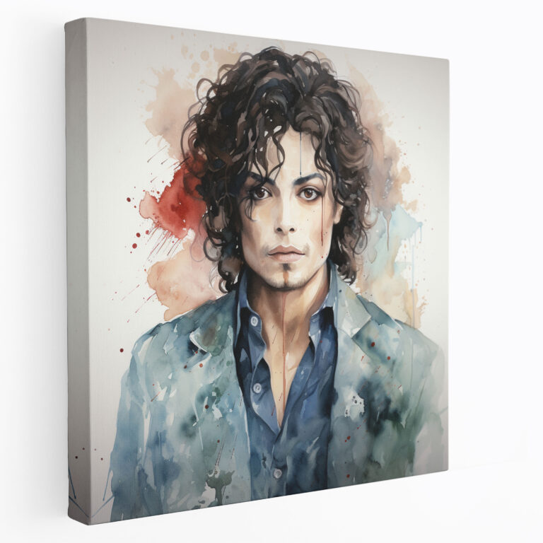 Michael Jackson Watercolor Canvas Print - Micheal Jackson, Canvas Wall Art, Wall Decoration, Home Decoration