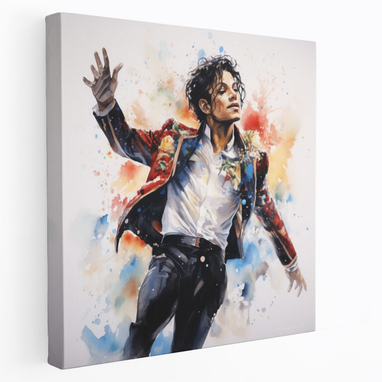 Micheal Jackson Canvas Print - Watercolor Live Performance - Micheal Jackson, Canvas, Canvas Wall Art, Canvas Print